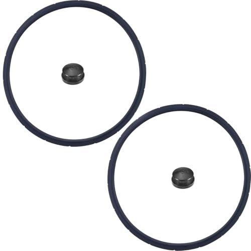 XhWser 2 Pack 09985 Pressure Canner Sealing Ring & Overpressure Plug Gasket for 01745 01751 01755 01781 01782 01784 Pressure Cooker 16 18 23 Quart Including Overpressure Plug Compatible with Presto