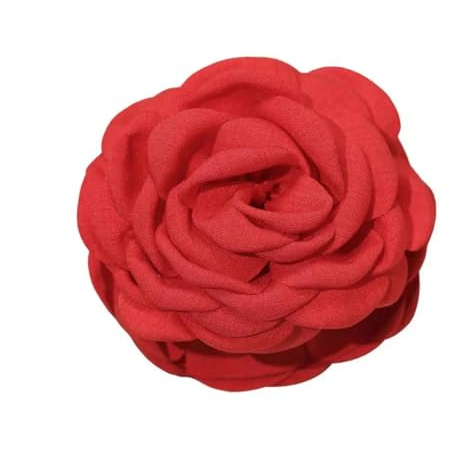 YUEZHAN Headband Bandeau Cheveux Femme Fleur Cheveux Griffe Anti-Dérapant Dents Forte Poignée Arrière Tête Pince À Cheveux Grande Douche Cheveux Griffe Accessoires Fleur Épingle À Cheveux Rouge