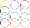 WOLMIK 12 PCS Wire Keychain Cable, 15cm Colorful Stainless Steel Key Ring Holder, Cable Keyring Loop/Hoop Metal Wire Keychains for Luggage Tag, Keys and ID Tag Keepers (12 Colors)
