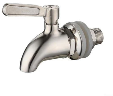 Entgoinggo Rubinetto per distributore di bevande, rubinetto a secchiello per succhi di frutta, in acciaio inox, rubinetto di ricambio (12 mm)