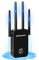 NEWFAST Ripetitore WiFi Potente per Casa, 1200Mbps WiFi Extender Dual Band 2.4GHz/5GHz con 4 Antenne, Porta Ethernet, WPS, Display Intelligente, Supporta Modalità Ripetitore/Router/AP