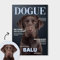WAUZY Personalisiertes Poster DOGUE mit Hund | Geschenk für Hundebesitzer - Wandbild mit Echtholzrahmen & Fotopapier (DOGUE Alternativ 2)