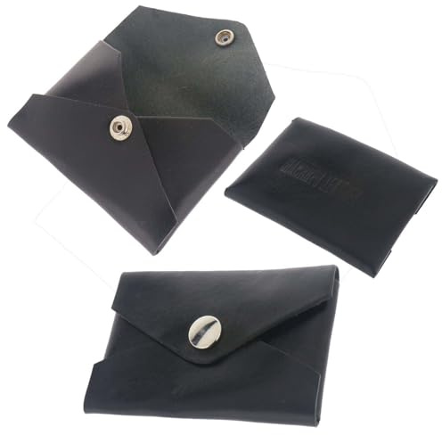 BULLET 69 Kleine schwarze Ledertasche HLC.CC005A handgefertigt in England, Schwarz , Standard