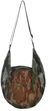 Basketball-Netztasche – Volleyball-Halter mit Reißverschluss-Tasche für Fußball, Sportausrüstung, Schulter zu Schulter bis Dez