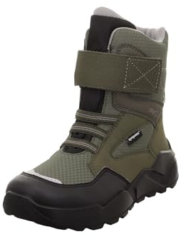 Superfit Mädchen und Jungen Winterstiefel Rocket, Kinder Stiefeletten, Weite: W V, uebergangsschuhe, uebergangsstiefel, GRÜN/HELLGRAU (000), 41 EU