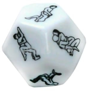XJKLBYQ Dadi del Sesso Creativo, 12 Posizioni Romance Sexy Amore Gioco D'Azzardo per Adulti, Erotico Bianco per Le Coppie
