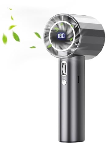 Ventilador Eléctrico De Mano Enfriador de Aire con Pantalla Digital 100