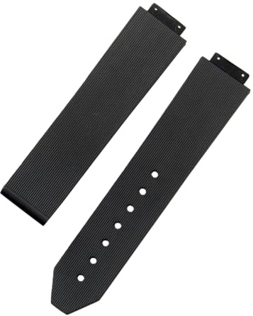 ROUREOX Correa Reloj Silicona 20mm Convexa 13mm, Banda Caucho Deportiva Repuesto, Pulsera Goma Cierre Acero para Hublot