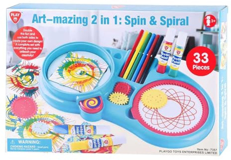 PlayGo Spiral Zeichen Set kreatives Spielzeug 2-in-1 33-teilig.