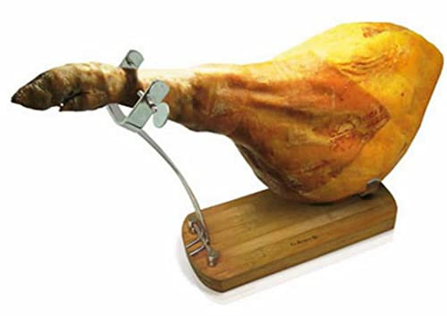 NERTHUS Jamonero de Bambú, Acero Inoxidable, Madera, Original, Básico