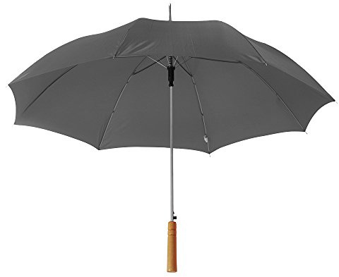 eBuyGB Pack of 6 Automatic Wedding Photographer Parasol Folding Umbrella, Long Umbrella with Stick Handle Rain Stick Umbrella, Umbrella, Colourful - Grey 37 Inch / 94cm Span 84cm Length