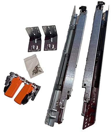 BLUM Tandem Plus BLUMOTION Schubladenschienen, komplettes Paar, mit Laufschienen 563H, Verriegelungsvorrichtungen, Halterungen hinten und Schrauben (für Rahmen oder rahmenlose Anwendung), 53,3 cm