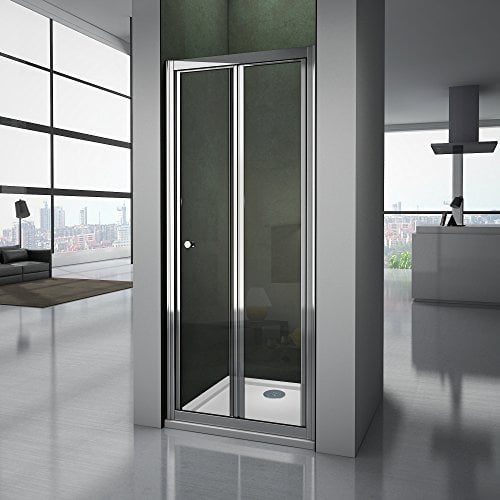Porte de douche 90x185cm pliante en niche modèle de Néfré