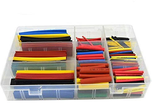 Hailege 328PCS Schrumpfschlauch 2:1Draht Kabel Wrap Sortiment Elektrisches Isolierrohr Kit 5 Farbe 8 Größe