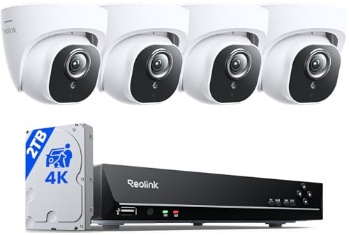 REOLINK 8CH 4K/8MP Home Security Camera System with 2TB HDD RLK8-800D4