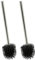 Relaxdays Toilettenbürste Silikon 2er Set, antibakteriell, Lotuseffekt, Bürstenkopf abnehmbar, Klobürste, schwarz/Silber