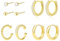 6 Paar Gold Creolen Ohrstecker Ohrringe Damen, 14K Vergoldete 925 Silber Knorpel Creolen Ohrringe Set mit Zirkonia Klein Hypoallergen Huggies Schlafen Creolen Ohrstecker für Damen Mädchen