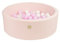 MEOWBABY Bällebad Baby - Rund 90x30cm Ball Pit für Kinder ab 1 Jahr mit 150 Bälle - Weiches & Sicheres Bällepool, Cotton, Hellrosa