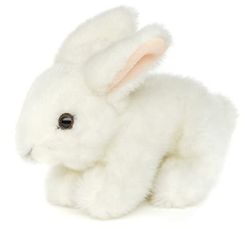 Uni-Toys - Lapin couché (Blanc) - 18 cm (Longueur) - Lapin en Peluche - Peluche, Doudou