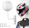 SNAGMO Weiß 180° Motorrad Helmständer, Rotation Metall Helmhalter Wandmontage Helmständer Motorrad mit 2 Haken Helmaufhänger für Motorrad Fahrrad Mäntel, Mützen, Baseballs, Rugby Helm