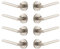 Designer Levers - Scylla Lever on Rose Door Handle - Sleek Design - Brushed Nickel - 4 Pairs - Fixings Included - Interior Use