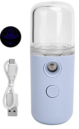 Pulvérisateur Facial Rechargeable Visage Brume Pulvérisateur Mini Humidificateur Cool Facial Vapeur Hydratant Spa Beauté Dispositif(Bleu)