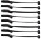 Create idea 30PCS D Rig Aligners Rubber Carp Fishing Kickers Anti Tangle Sleeves Hooks Line Aligners Fishing Terminal Tackle Hook Link Accessories Black 32mm