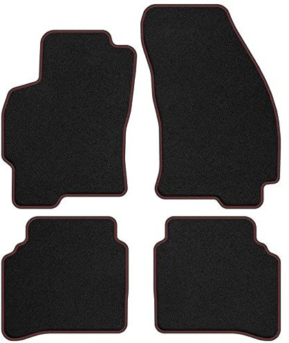 MatsMore Autoteppiche Automatten Velours Fussmatten passt für Ford Mondeo III 2000-2007 - Premium, Matt, Rot fußmatten Auto - Erleben Sie neuen Fahrkomfort mit einem Velours- Auto fußmatten Satz für