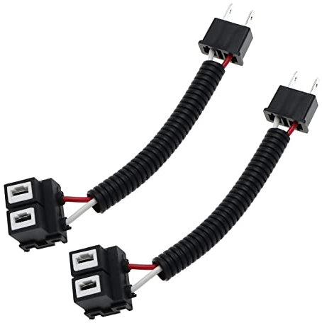 The Lord of the Tools 2 adaptadores H7 para faros delanteros de coche, luz antiniebla/conector de extensión de enchufe, adaptador de cerámica, arnés de cableado para faros/bombillas antiniebla HID