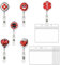 Ausweishalter Krankenschwester Badge Halter Abzeichen Retractable Einziehbare Reel Jojo Clip Ausziehbar Arzt Nurse Lehrer Karikatur für Namensschild Ausweisjojo(Rot)