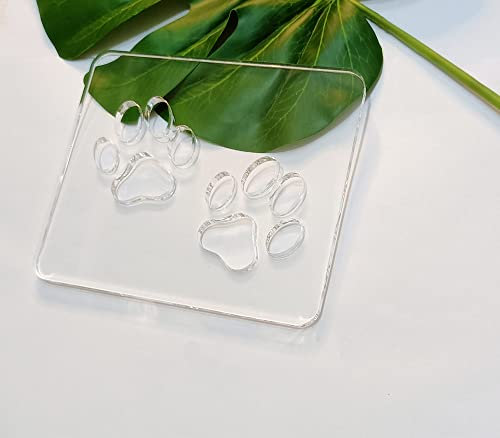 Modèle de défonceuse à double empreinte de pattes, modèle d'incrustation de routeur, guide de traçage du bois (14,6 x 12,1 cm)