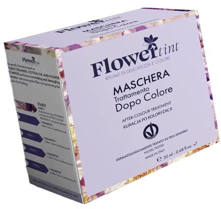 7 x Flower Tint Maske zur Behandlung nach Farbe - 7 x Purbio - Flower Tint 7 Stück ECOBIO VEGANO Code 10101