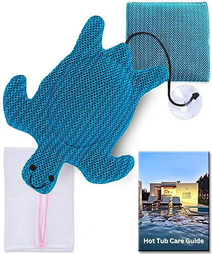 Casa Bliss Hot Tub Scum Absorber für Spa Whirlpool Zubehör 1 Packung Schildkröte Abschaum Bug für Whirlpool Hot Tub Öl Absorbierender Schwamm Hot Tub Schwamm für Abschaum Pool Öl Absorber