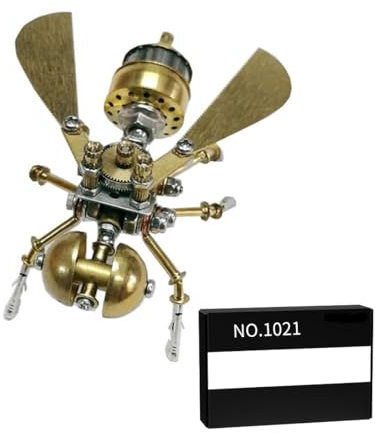 GUANYAN 3D Metal Puzzle Mechanical Bee Kit, 100 Pieces Steampunk Insect Metal Model Kit Advent Calendar 2023 for Adults Children Gift Ornaments-NO.1021