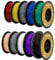 kingroon 3D Printer Filament PETG 3D-Druckerfilament,… (Polymilchsäure, 10 Rollen PETG-filament, Seide)