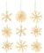 Rico Design Premium Set Stroh-Sterne, 18 teilig, natur/gold - Strohstern, Weihnachtsdekoration - Hängend - Stroh - Weihnachten