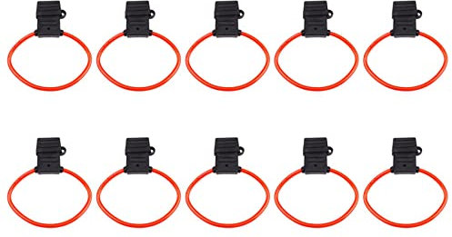 Niniang 10X Porte-Fusible à Lame MAXI de Calibre 8 AWG Fil 12-24V Volt ÉTanche + Fusible 40A