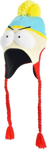 Concept One Unisex-Erwachsene South Park, Eric Cartman Peruvian Winter Knit Cap with Pom and Tassels Beanie-Mütze, Einheitsgröße