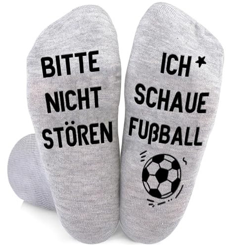Fußball Geschenke für Männer Geburtstag zu Weihnachten Socken mit Spruch Bitte Nicht Stören Ich Schaue Fussball, Lustige Socken Weihnachtsgeschenke für Männer Adventskalender Füllung Kinder Teenager