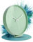 LATENO - Wanduhr Zum Aufstellen oder Aufhängen - Grün 20 cm - Lautlos - Klassisch und Modern - Quarz Uhrwerk Ohne Tickgeräusche