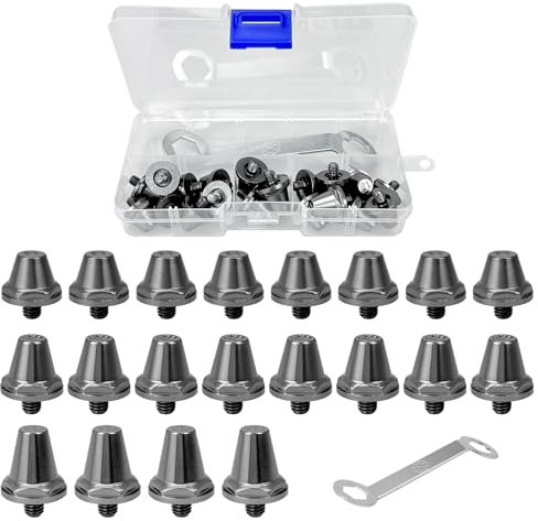 20 Piezas reemplazo de Perno de fútbol para Suelo Blando, Perno de fútbol de aleación de Aluminio para Botas de fútbol, Compatible con la mayoría de Botas de fútbol (11 mm / 13 MM / 15 mm)