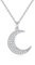 GAVU Kette mit Mond Anhänger für Damen Silber, Halskette Damen Silber 925, Geburtstags und Weihnachten Geschenk Für Frauen Mädchen Mama Freundin