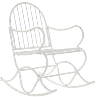 Home ESPRIT Schaukelstuhl, Weiß, Metall, 60 x 90 x 96,5 cm