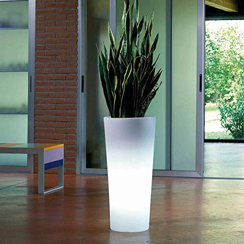 Leuchtender Blumentopf, 60 cm, mit RGB-LED-Licht, Kabel oder Batterie (Kabelfarbe: weißes Licht)