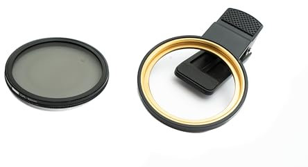 SYSTEM-S CPL - Filtro polarizzatore circolare, 52 mm, con clip per smartphone, colore: Nero