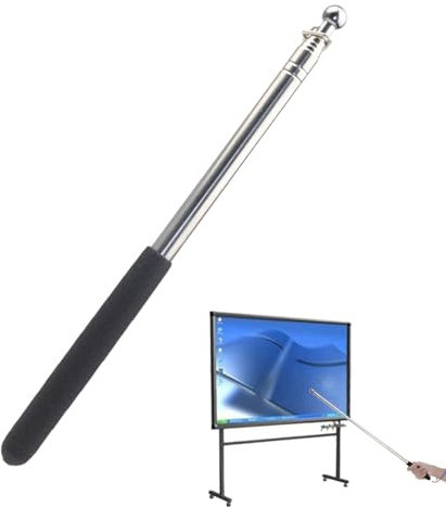 Kongou Lehrzeigerstab,Teleskop-Handfahnenmast,Teleskopierbarer tragbarer Stab aus Edelstahl - Ergonomischer Griff, ausziehbarer Fahnenmast, leicht für Pferdetraining, Reiseführer