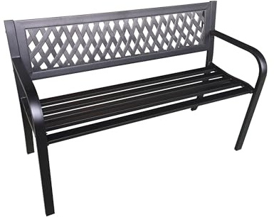 Bank Askija 2-Sitzer Sitzbank Gartenbank Parkbank Stahl schwarz