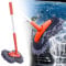 Car Wash Brush, Car Cleaning Brush, Car Washing Brush Long Handle, Rotating Double Head Car Wash Mop on a Stick, Telescopic Microfibre Car Wash Brush for Windscreen, Glass & Caravan