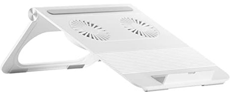 CAXUSD Lightweight Laptop Cooling Rack 2-fan Notebook Stand Adjustable Riser for Travel
