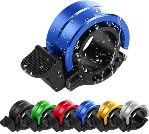 Ruayia Fahrradklingel Mountainbike, Mini Fahrradglocke, Biker Bell Fahrrad Klingel, Glocke Fahrradglocke für Bike MTB Mountainbike Perfekt für Radsportbegeisterte 22-22.8 mm Lenker - Blau